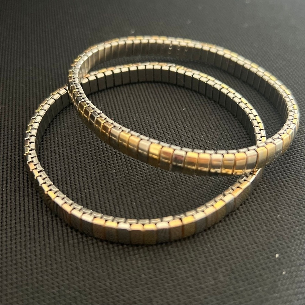 Two Steel Stretch Bracelets